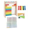 Fogun Wooden Abacus Counting Toy Math Operations Table and Number Cards Early Learning Toy for Math Skill Development ' s Mathematics Set
