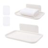 Foldable Floating Shelf, No Drill Wall Shelves, Adhesive Organizer Tray