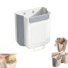 Foldable Hanging Trash Can Grey 1.6/2.6 Gallon | Multi-Purpose Hanging Trash Can Bin for Kitchen Cabinet Doors, Space Saving Plastic Collapsible Trash Can for Rv, Cars & Camping，1.6 Gallon (6L) Gray