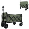 Foldable Shopping Cart with Expandable Dual Layer, 225LBS Utility Wagon