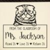 Foldex Cat from the Classroom of Teacher Stamp, Duo Hand Mount