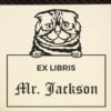 Foldex Cat Peeking Ex Libris Book Stamp, Duo Hand Mount, 1-5/8 Square