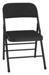 Folding Chairs for Dining, Study, Parties - Stackable Metal Frame with Seat Padding and Backrest for Indoor/Outdoor Use - Easy Storage Garage Stools