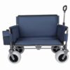 Folding Wagon with Bench Seat, 3-in-1, 500 lb Capacity, Blue