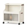 FoldTrend 2 Tier Stackable Storage Bins with Lids & Wheels