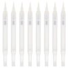 FOMIYES 8pcs Refillable Paint Marker Pen round Plastic Empty White