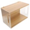 FOMIYES Desk Rolling Storage Box with Wheels for Books, Beige