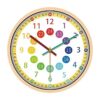Fonowx 2X Educational Wall Movement Silenced Time Teaching Clock for Classrooms and Bedrooms