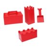 Fonowx 4 Pieces Beach Sand Toys Castle Kit Sandbox Tools Snow Building Blocks Sturdy PP Material Suitable for Children Outdoor Winter Summer Use