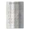 Fonowx Braille Alphabet Board Braille Learning Board Raised Dot English Letters Numbers Punctuation Metal Construction Portable Supplies Suitable for