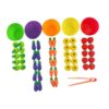 Fonowx Color Sorting Toys Counting Matching Game Preschool Educational Activities Fruits Vegetables Sensory Training Silicone Erasers Suitable for Learning
