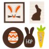 Fonowx Easter Craft Kit, 8PCS DIY Set Bunny Easter Egg for Kids Favor Classroom Daycare Homeschool Decor for Art, C