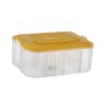 Fonowx Grid Toy Storage Box with Handle, Organization Nursery Desk Organizer Art Crafts Supply Organizer, Yellow