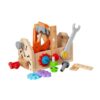 Fonowx Kids Tool Box Wooden Tool Bench Role Play Construction Set with Gears Hammer Screwdriver and Storage Box Wood Suitable for
