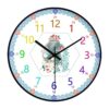 Fonowx Wall Clock Silent Operated for Kitchen School and Home Decor Children, Elephant Shape