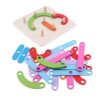 Fonowx Wooden Geometric Activity Letter and Number Sorter Board