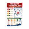 Food Safety Temperature Guide Poster, Commercial Kitchen Reference Chart