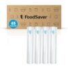 FoodSaver Vacuum Sealer Rolls, 4 Pack 11" x 16.25' Rolls (65 Total Feet), BPA-Free Custom Size Freezer Bags for Food Storage, Sous Vide, and Meal Prep