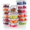 Food Storage Containers with Lids 32 Piece (16 Containers + 16 Lids), Airtight Leak Proof Meal Prep Containers BPA Free, Stackable Plastic Food Containers for Kitchen Pantry, Microwave Freezer Safe