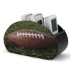 Football Of Grass PU Leather Remote Control Holder with 5 Compartments