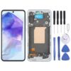 for Galaxy A55 SM-A556B LCD Screen Digitizer Full Assembly with Frame (Baby Blue)