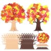 ForraFun 330 Pcs Fall DIY Felt Tree Crafts Kit Foam Stickers 12 Pcs Tree and 318 Autumn Themed Self-Adhesive Foam for Autumn Thanksgiving Wedding Gifts DIY Home Decoration