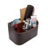 Fosinz PU Leather Desk Organizer TV Remote Holder with A Large Compartment for Tablet Desktop Organizers Office Supplies Desk Accessories Makeup Brush Holder Workspace Organizers