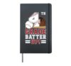 Fourth Grade Batter Up Baseball First Day Back To School Hardcover Journal, Black