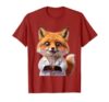 Fox Scientist Lab Coat Graphic Tee for Kids T-Shirt, Men, Cranberry Red, Large
