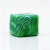 FoxVilla Sensory Swirl Stress Relief Cube, Marble Pattern Squishy Fidget Toy, Large 2.2 Inches, for Kids and Adults (Green)