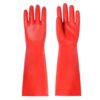 FOYTOKI Thicken Non Slip Kitchen Cleaning Gloves 1 Pair PVC Housework Red