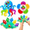 FQKIOMY 3PCS Color Sorting Sensory Squeeze Fidget Toys for Kids,Montessori Preschool Learning Fine Motor Skils Matching Travel Roadtrip Toy Birthday for Boys Girls Ages 3+