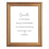 Framed Canvas Wall Art Minimalist Typography Growth Quote Black and White Vector Text Canvas Print Poster Gold Frame Wall Decor for Home Office Motivational Print, Modern Poster - Inch 8x10