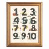 Framed Canvas Wall Art Scandinavian Educational Numbers and Cars Cream Print Canvas Print Poster Gold Frame Wall Decor for Nursery Playroom Transport Art, Learning Poster - Inch 24x36