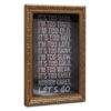 Framed Motivational Quote Poster, Canvas Print Art, Minimalist Wall Art, (vintage frame,12" LX18 W)