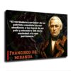 Francisco De Miranda Quote Canvas Wall Art Spanish Historical Figure Motivational Saying Black Marble Background Horizontal Decor Poster Modern Aesthetic Picture Wall Art Home Office Decoration Holiday Gift (08×12inch-Framed)