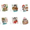 FRANDEK 6 Packs Christmas Penguin DIY Diamond Art Painting Greeting Card