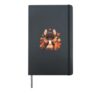 French Bulldog Fall Autumn Pumpkin Spice Latte Frenchie Dog Hardcover Journal, Black