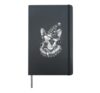 French Bulldog Frenchie Goth Clown Halloween Gothic Dog Hardcover Journal, Black