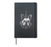 French Bulldog Frenchie Goth Clown Halloween Gothic Dog Hardcover Journal, Black