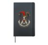French Bulldog Frenchie Harlequin Clown Halloween Dog Hardcover Journal, Black