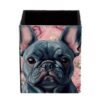 French Bulldog Pen Holder Leather Pencil Organizer Makeup Brush Holder