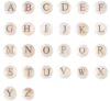Freshwater Shell Letter Beads A-Z, 26pcs