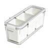 Fridge Fruit Storage Containers With 3 Compartments Scallions Keeper