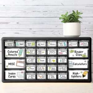 Frienda 84 Pcs 4 Sheet Classroom Toolbox Labels for Teacher,Cute