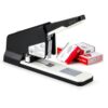Frifreego Heavy Duty Stapler 210 Sheets Large Capacity Office Staplers for Desk with 4000 Staples, Black Labor Saving Stapler with Adjustable Stapling, Jam Free for Office, Classroom Paper Binding