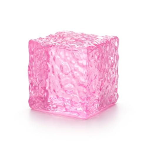 Frosted Honeycomb Cube Squishy, 2.09-in High Density Sensory Stress Relief Cube, Soft Portable Fidget Toy for Anxiety Relief & Focus, Ideal for Kids Youth Adults, Classroom Prizes (Pink)