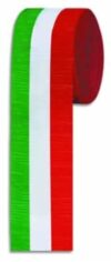 FR Red, White & Green Crepe Streamer 2