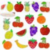 Fruit Roll Stickers,500pcs Cute Laser Self Adhesive Fruit Stickers Watermelon Apple Pineapple Cherry Strawberry Decals Crafts Journal Water Bottle Scrapbook Decorations