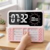 FTVOGUE ADHD Visual Timer Clock 6 in 1, 1200mAh LED with Chore Charts
